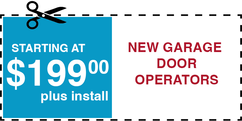 199 new garage door operators